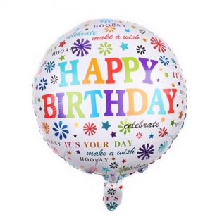 Helio balionas su gimtadieniu, apvalus