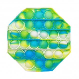 Antistresinis žaislas POP - It  spalvotas aštuoniakampis, 12 x 12 cm