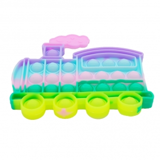 Antistresinis žaislas POP - It  šviesių spalvų traukinys, 13 x 14 cm