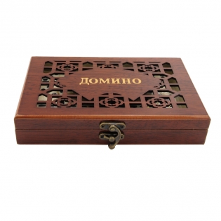 Žaidimas "Domino" medinėje dėžutėje