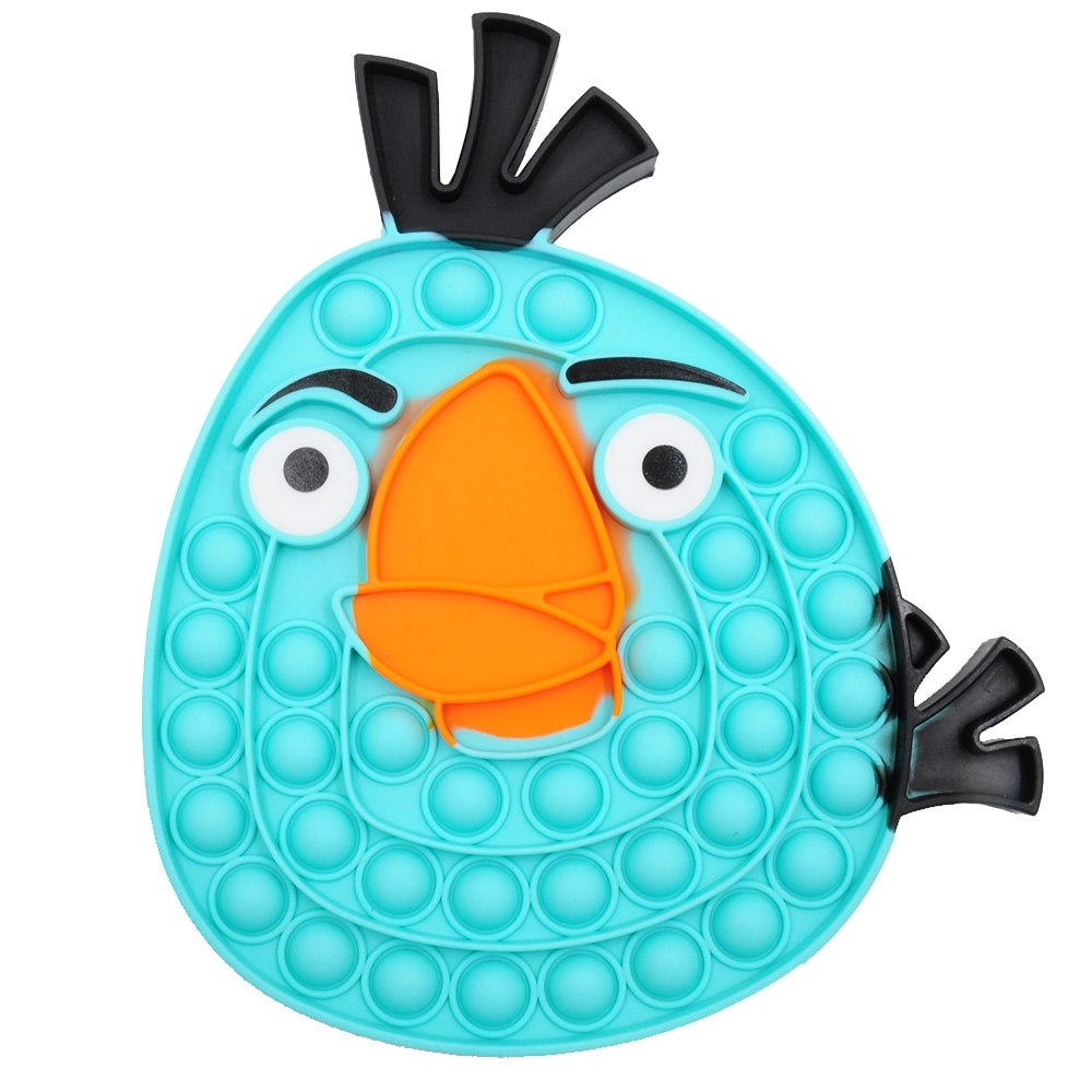 Antistresinis žaislas POP - IT piktas paukštis "Mėlynas"