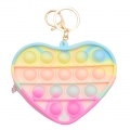 Antistresinis žaislas POP-IT raktų pakabukas-piniginė "Širdelė"