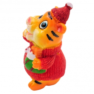 Taupyklė - tigriukas su megztiniu ir kepure