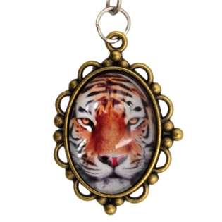 Raktų pakabukas-paveikslėlis "Tigras" ovale