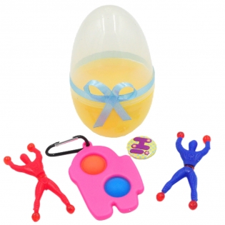 Kiaušinis-siurprizas su žaisliukais, 13 x 7 cm
