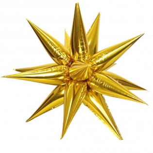 Folinis, auksinis balionas "Žvaigždė 3D"