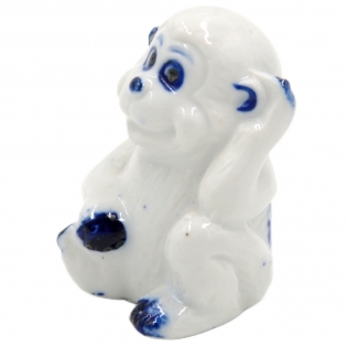 Porceliano staulėlė "Beždžionė", 4,5 cm