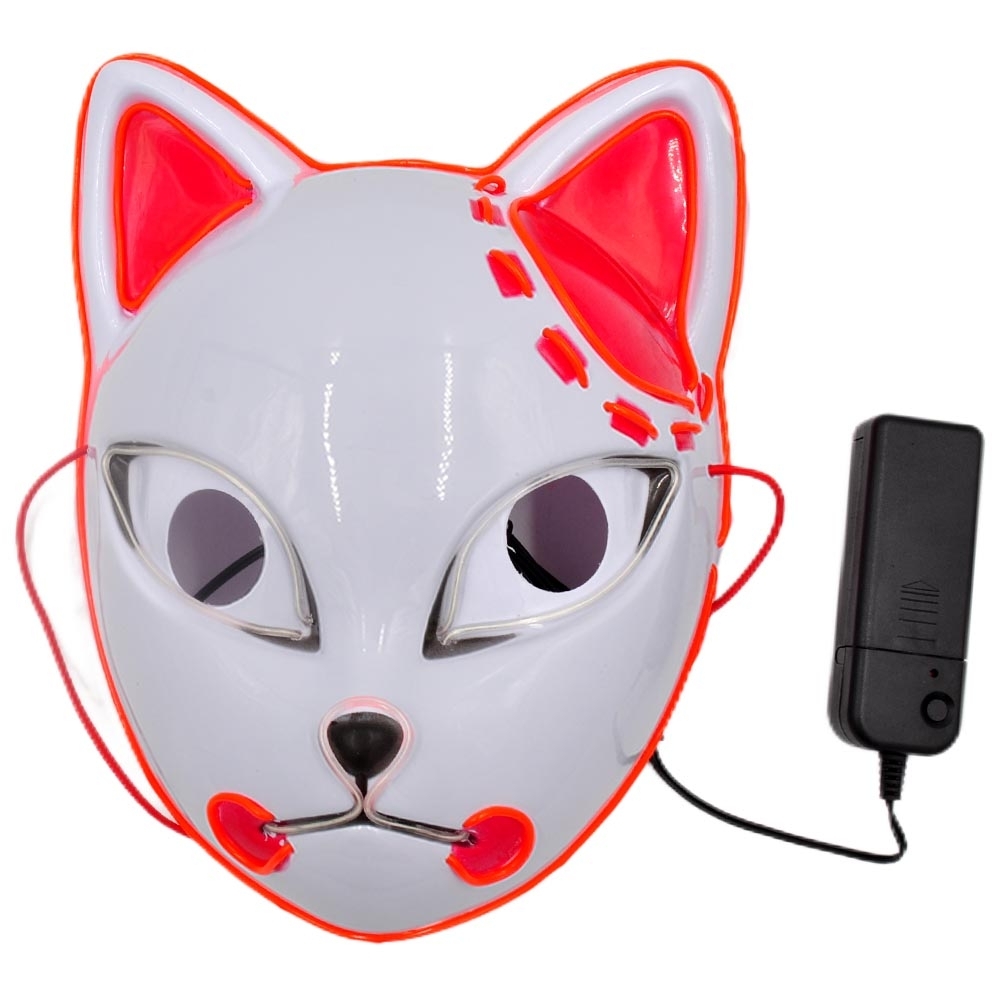 LED šviečianti veido "Katės" kaukė