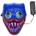 LED šviečianti veido "Huggy Wuggy" kaukė, mėlyna