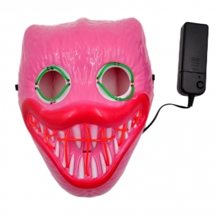 LED šviečianti veido "Kissy Missy" kaukė, rožinė
