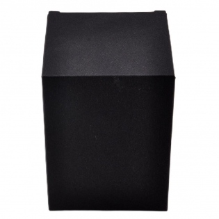 Dovanų dėžutė juoda su langeliu, 7 x 7 x 9,5 cm