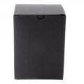Dovanų dėžutė juoda su langeliu, 7 x 7 x 9,5 cm