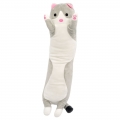 Pagalvėlė katinas-tinginys pilkas, 50 cm