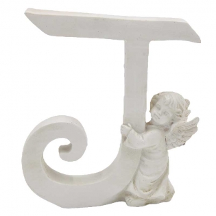 Raidė "J" su angeliuku, 13 cm