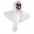 Helovino pakabinama dekoracija "Kaukolė", balta