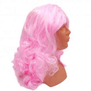 Rožinių plaukų perukas, 45 cm