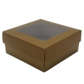 Dovanų dėžutė su langeliu, 12,5x12,5x5,5 cm