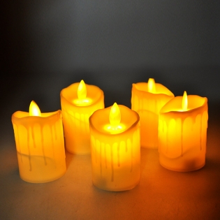 LED žvakė, h 7,5 x 5 cm