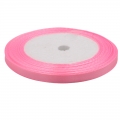 Dovanų šviesiai rožinės spalvos atlasinė juostelė, 6 mm