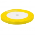 Dovanų geltonos spalvos atlasinė juostelė, 6 mm