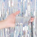 Folinių-holografinių juostelių dekoracija, sidabrinė