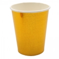 Popieriniai puodeliai, auksiniai (10 vnt., 220 ml)