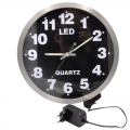 LED šviečiantis sieninis laikrodis, 30 cm