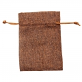 Drobinis dovanų maišelis tamsiai rudas, 10 x 14 cm