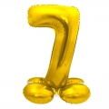 Pastatomas balionas skaičius "7", auksinis (40 cm)