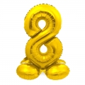 Pastatomas balionas skaičius "8", auksinis (40 cm)