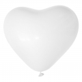 Baltas širdies formos balionas (apie 44 cm)