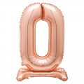 Pastatomas balionas skaičius "0", vario spalvos (81 cm)