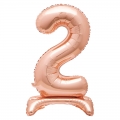 Pastatomas balionas skaičius "2", vario spalvos (81 cm)