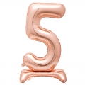 Pastatomas balionas skaičius "5", vario spalvos (81 cm)