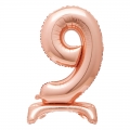 Pastatomas balionas skaičius "9", vario spalvos (81 cm)