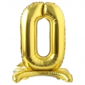 Pastatomas balionas skaičius "0", auksinis (81 cm)