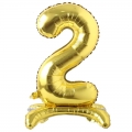 Pastatomas balionas skaičius "2", auksinis (81 cm)