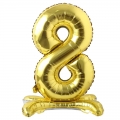 Pastatomas balionas skaičius "8", auksinis (81 cm)