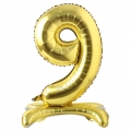 Pastatomas balionas skaičius "9", auksinis (81 cm)