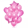 Rožinis balionų rinkinys, 14 vnt.