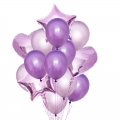 Violetinis balionų rinkinys, 14 vnt.
