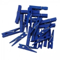 Mėlyni mediniai segtukai, 4,5 cm