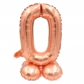 Pastatomas balionas skaičius "0", vario spalvos (40 cm)
