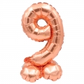Pastatomas balionas skaičius "9", vario spalvos (40 cm)
