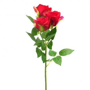 Dirbtinė rožės šaka, 54 cm