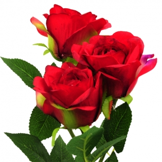 Dirbtinė rožės šaka, 54 cm