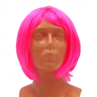 Rožinis plaukų perukas, 28 cm