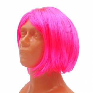 Rožinis plaukų perukas, 28 cm