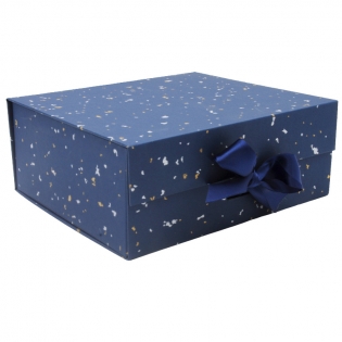 Mėlyna dovanų dėžutė su...