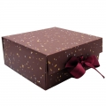 Ruda dovanų dėžutė su magnetu, 20x18x8 cm